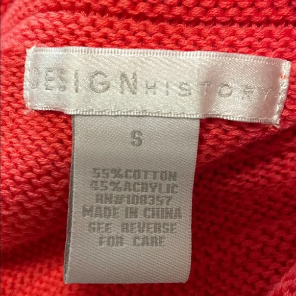 Design History Top Dress Women Size S Coral Soft Knit Cowl Neck Short Sleeves - Picture 4 of 13